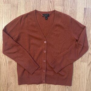 100% Cashmere Burnt Orange Cardigan Sweater from Charter Club / Macy's